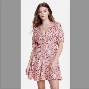 🌸NWOT RHODE Pink Floral Babydoll Mini Dress